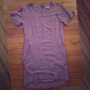 Madewell Red/White Checkered Pocket Picnic Dress